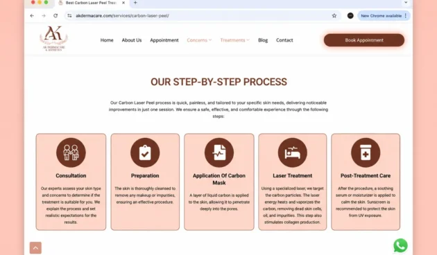 skin clinic website